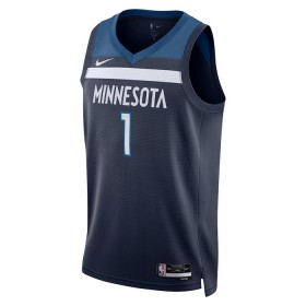 Canotte Uomo Minnesota Timberwolves Anthony Edwards 1 Nike 2022-23 Icon Edition Navy Swingman
